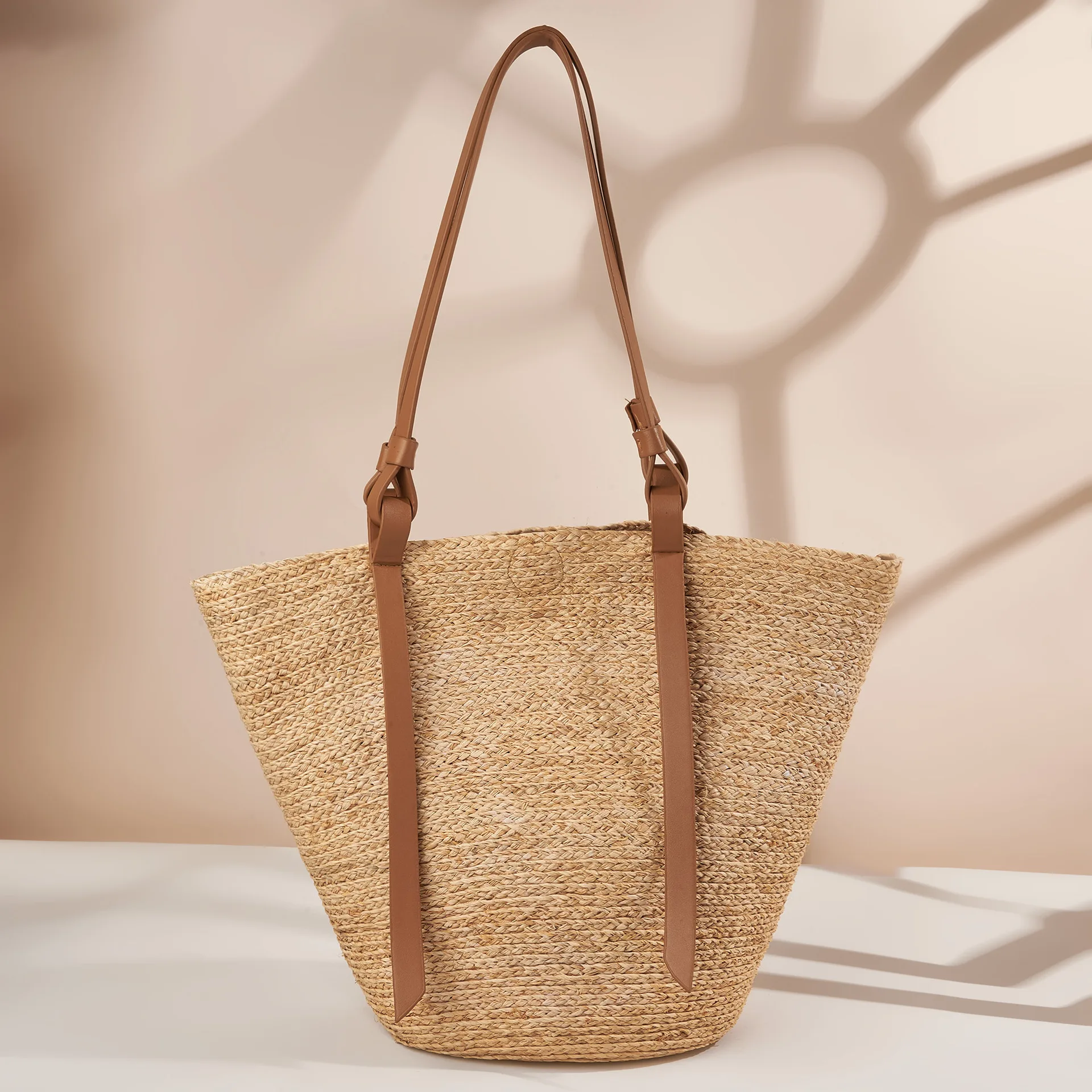 NOLVA - Natural Straw Woven Large Capacity Beach Tote Bag