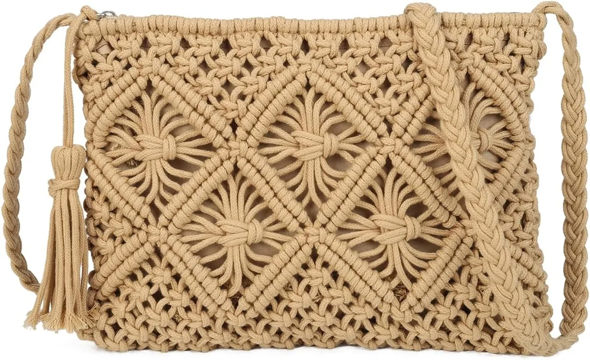 NOLVA — Crochet Rectangular Crossbody Bag