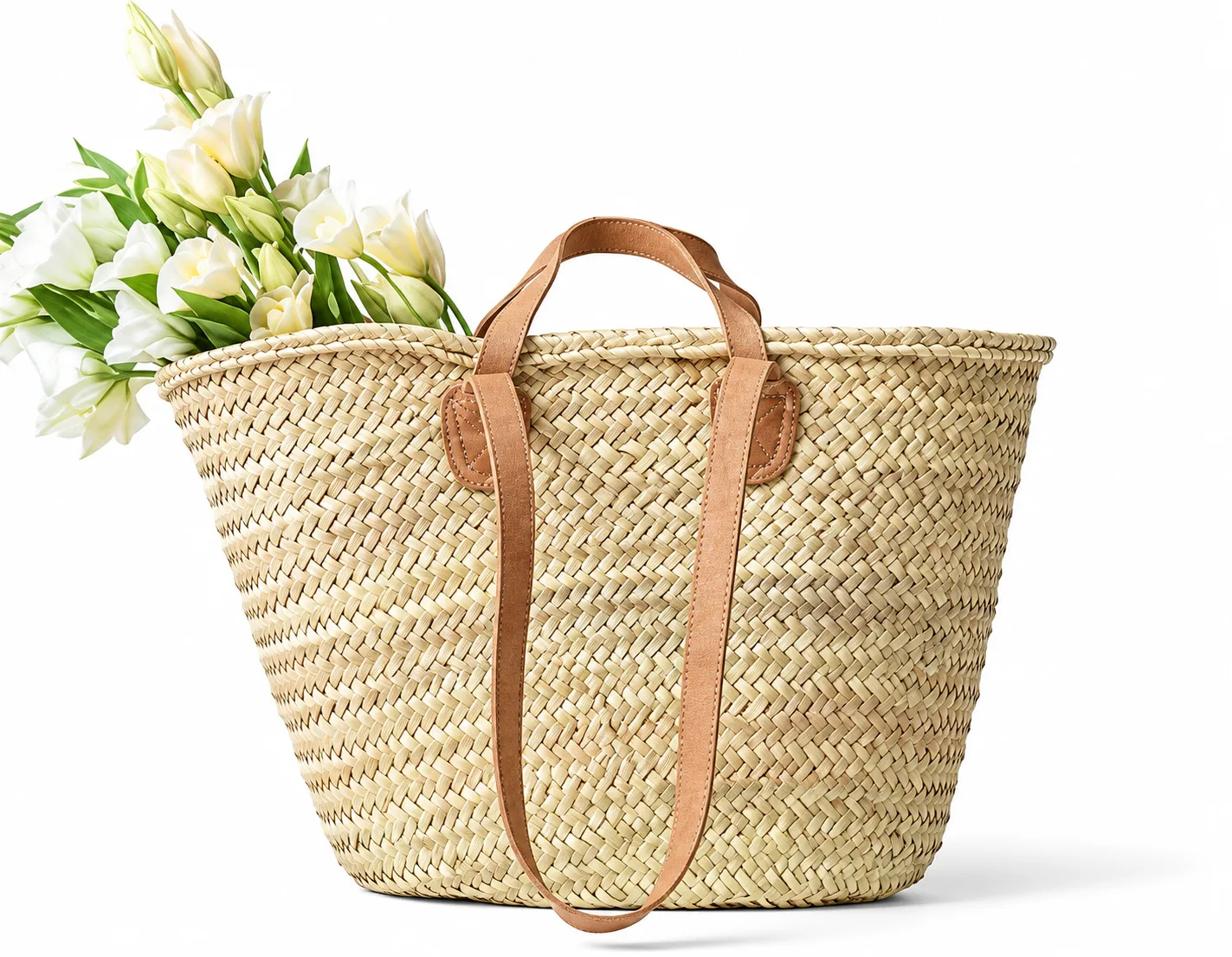 NOLVA — Handwoven Straw Shopping Basket