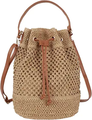 NOLVA — Small Straw Bucket Bag